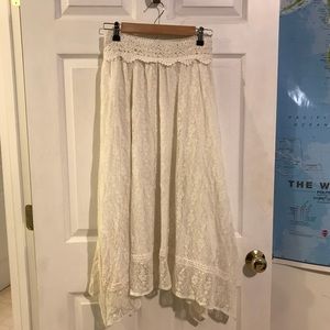 Boho lace maxi skirt
